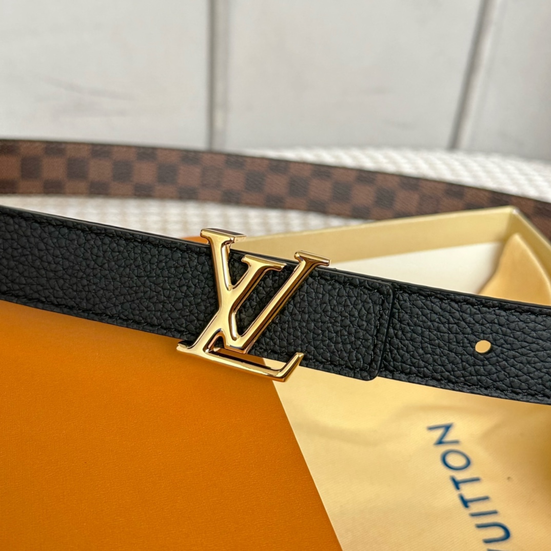 [TOP] Louis Vuitton LV Double Sided Cowhide Belts - 2.5CM