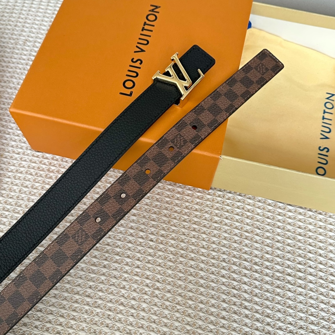 [TOP] Louis Vuitton LV Double Sided Cowhide Belts - 2.5CM