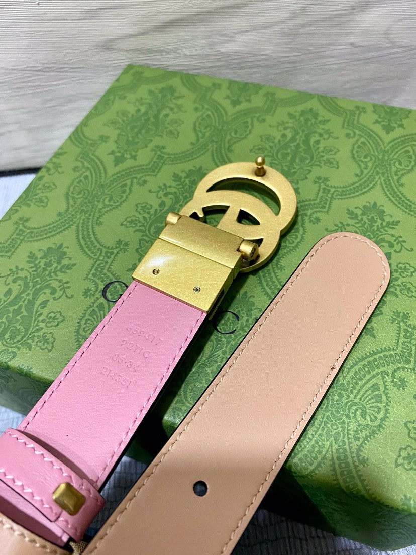 [TOP] GUCCI Double Sided Cowhide Belts - 3cm