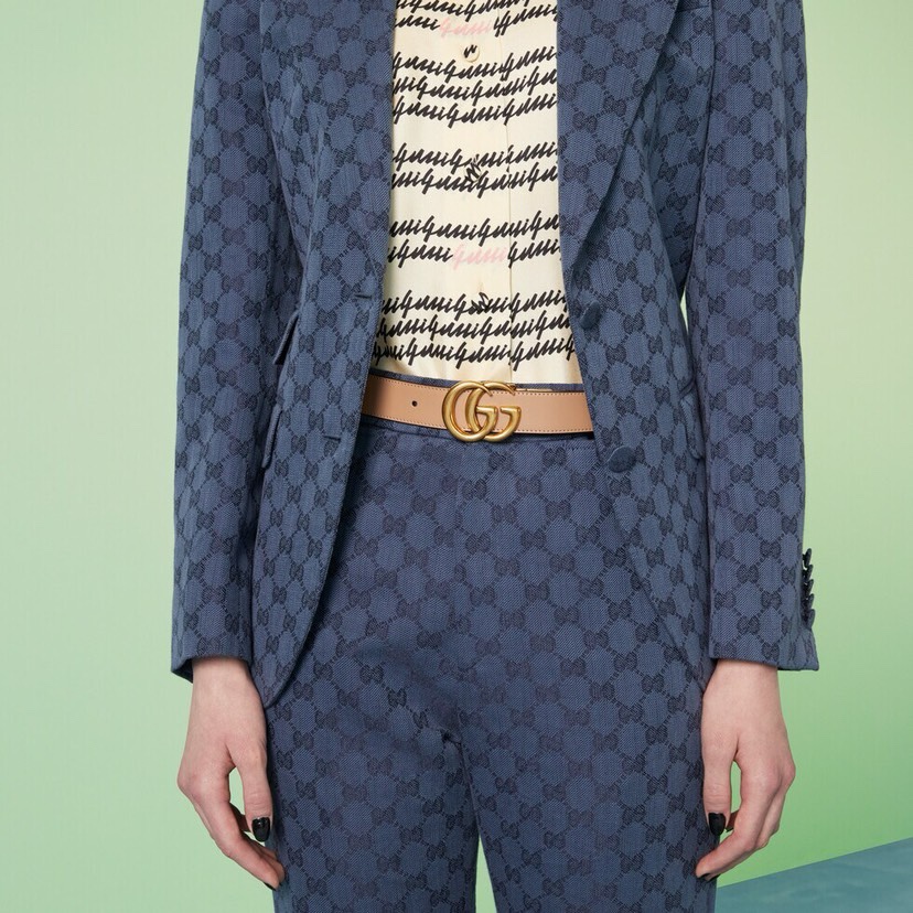 [TOP] GUCCI Double Sided Cowhide Belts - 3cm