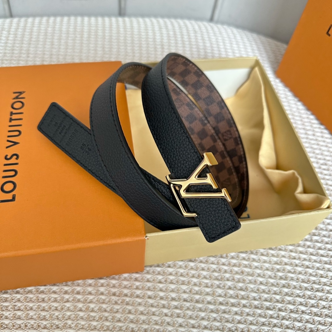 [TOP] Louis Vuitton LV Double Sided Cowhide Belts - 2.5CM