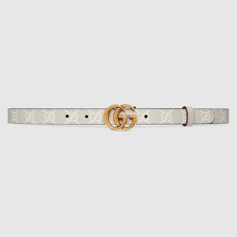 [TOP] GUCCI Cowhide Belt - 2cm - Apricot