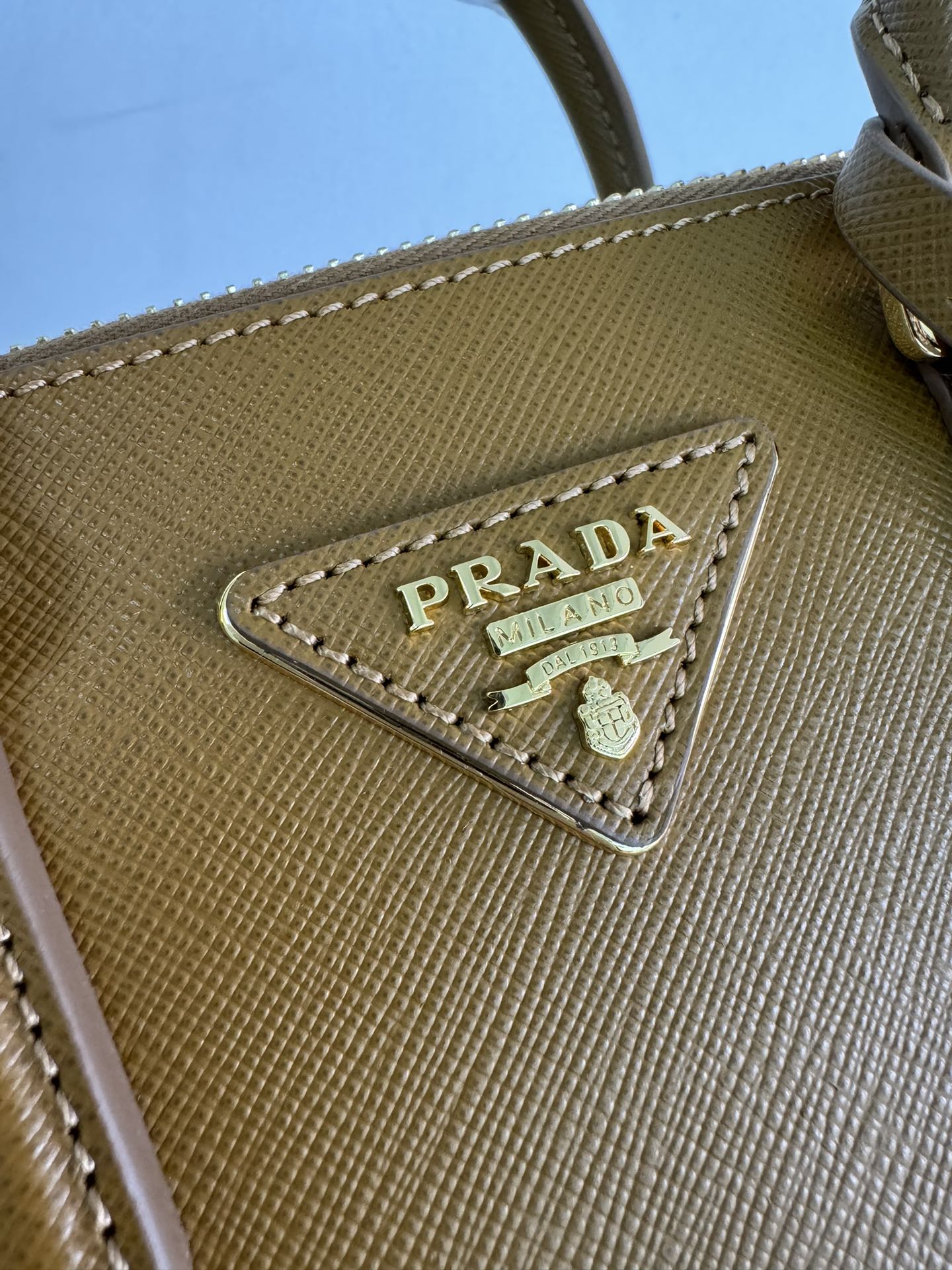 [TOP] PRADA Galleria Leather Handbags 20x15x9.5cm/32×24×14cm - Brown