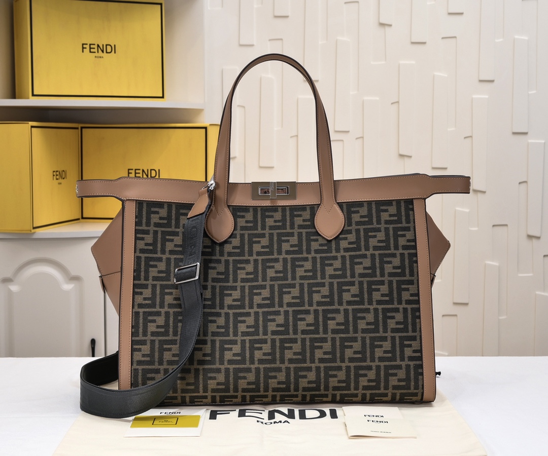 [TOP] FENDI Peekaboo ISeeU Forty8 Handbag - 42.7*23*33cm - SHW
