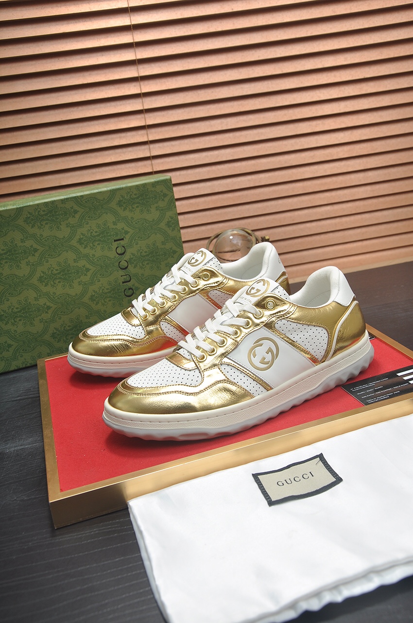 [TOP] GUCCI Men's Cowhide Casual Shoes