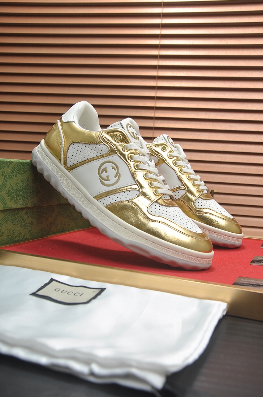 [TOP] GUCCI Men's Cowhide Casual Shoes