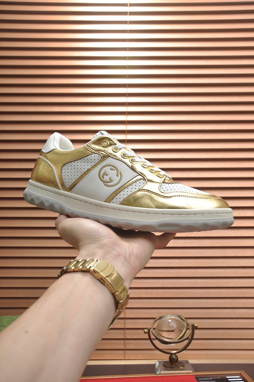 [TOP] GUCCI Men's Cowhide Casual Shoes