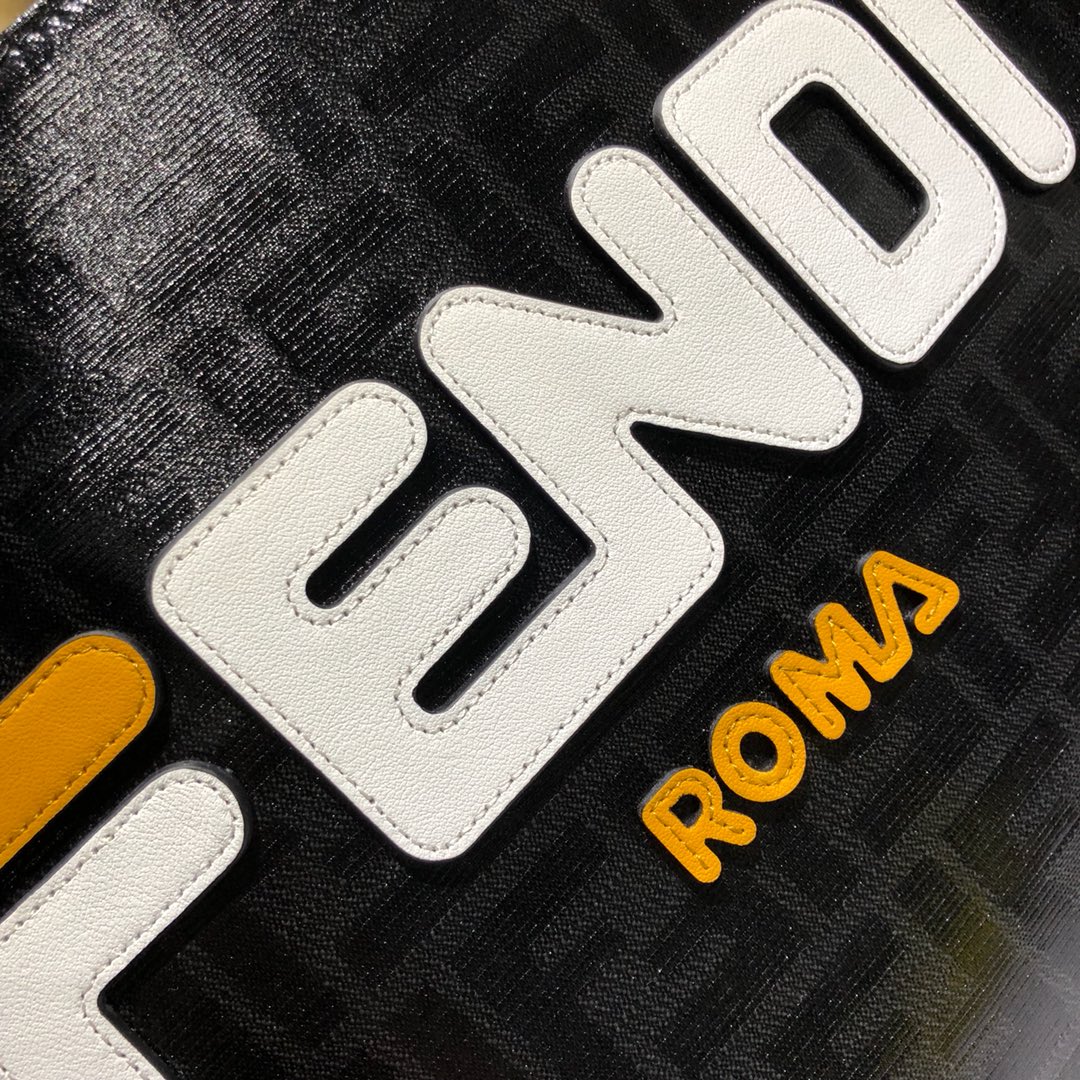 [TOP] FENDI Mania Capsule Series Shopping Bag 39*35*18cm - Brown