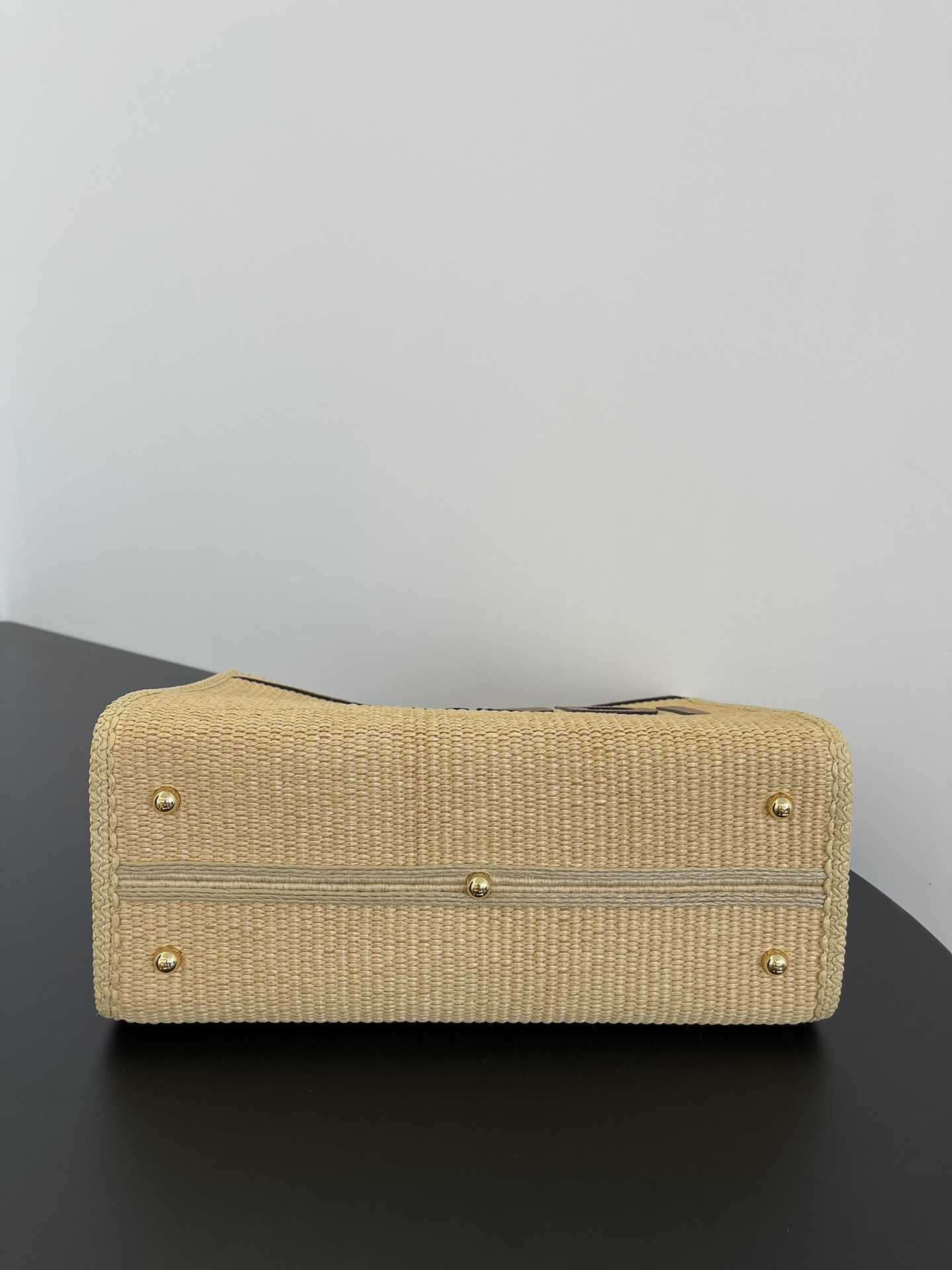 [TOP] FENDI Braid Sunshine Tote Bags 31x17x35cm - Caramel