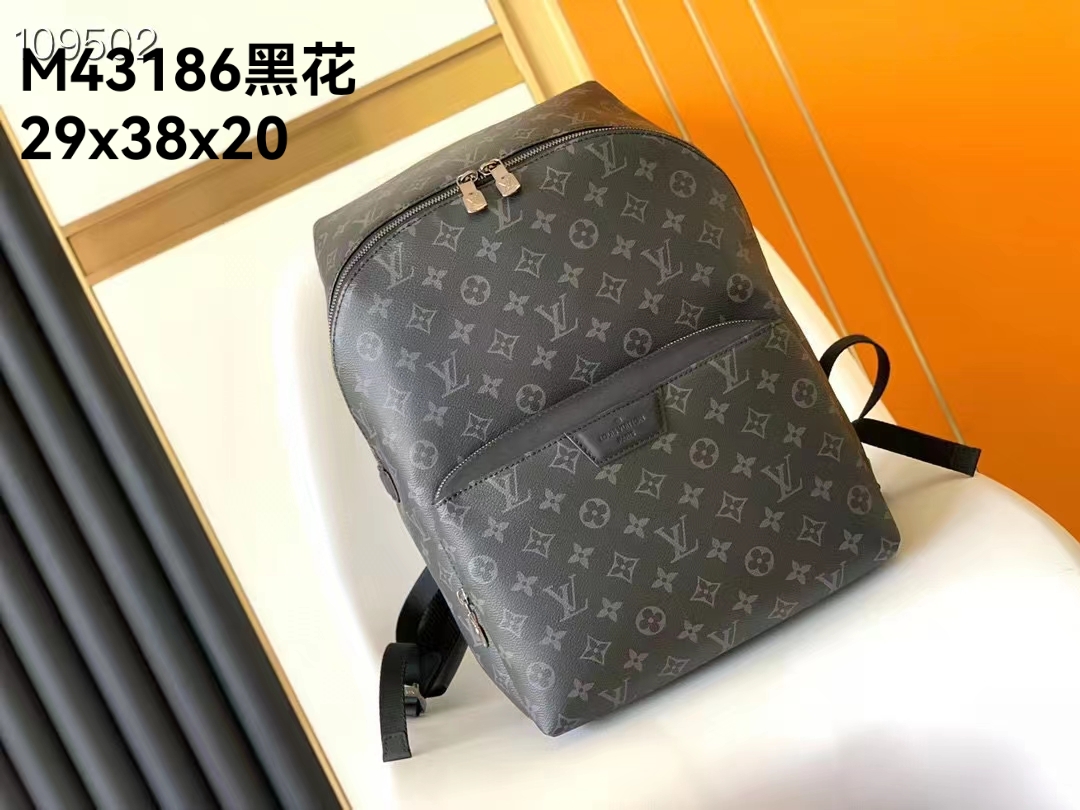 [TOP] Louis Vuitton LV The Apollo Backpack Is Made Of Soft Monogram Eclipse Coated Canvas Fabric -29x38x20CM - Black