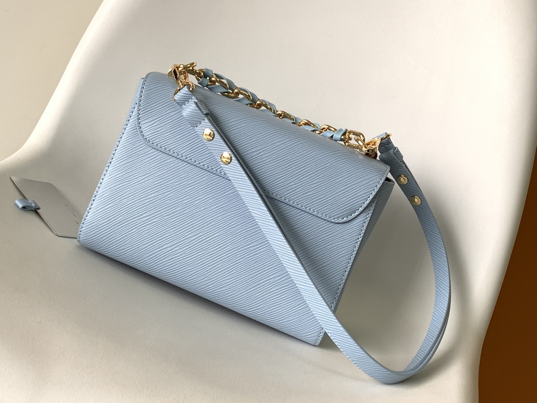 [TOP] Louis Vuitton LV Twist MM Bag Epi Leather 23 x 17 x 9.5 cm - Blue