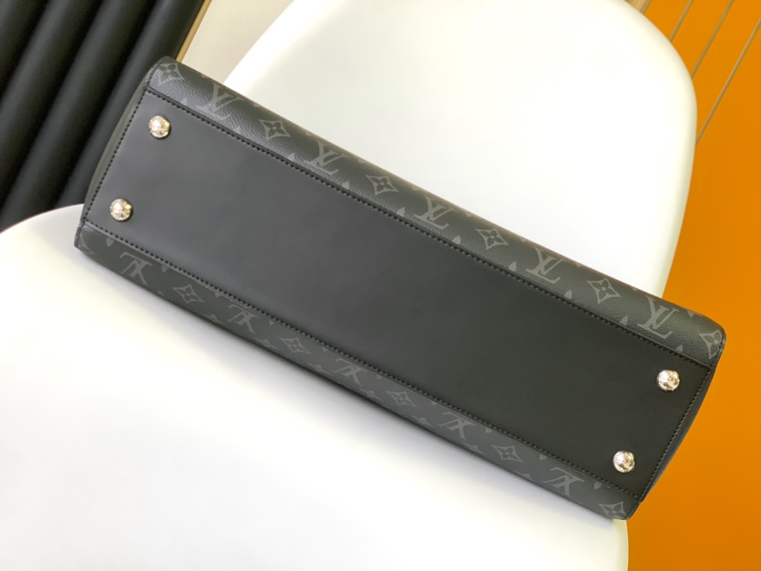 [TOP] Louis Vuitton LV Sac Plat Monogram Eclipse Tote Bag - 34x42x14cm