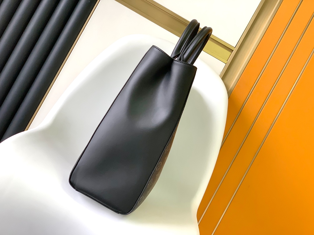 [TOP] Louis Vuitton LV Sac Plat Monogram Eclipse Tote Bag - 34x42x14cm