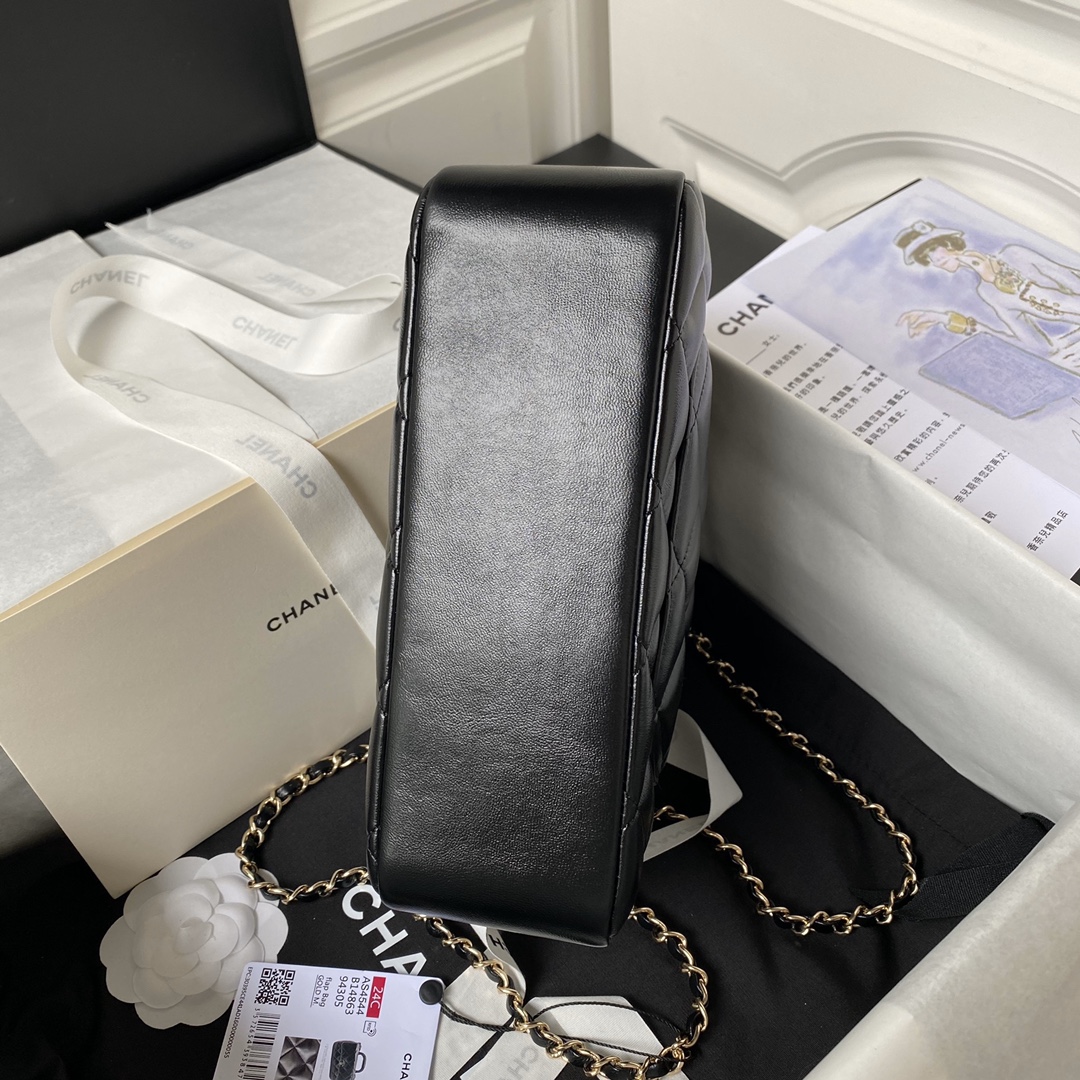 [TOP] CHANEL Oil Wax Handle Cover Bags 14×20×7am/18×25×8cm - 3 Colour&GHW
