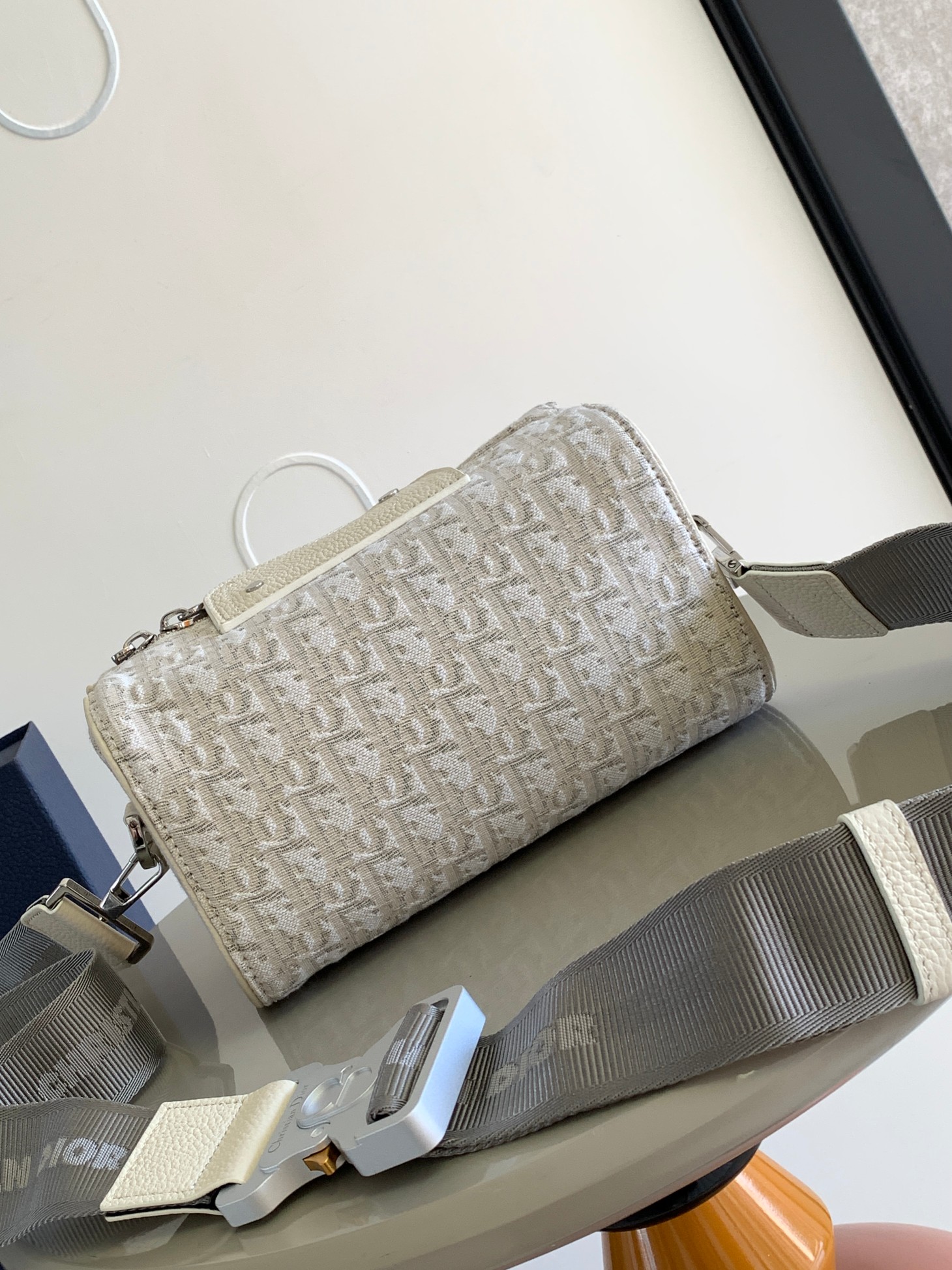 [TOP] Christian Dior Men's Grained Calfskin Leather Bags 22x10.5x12.5cm - Black