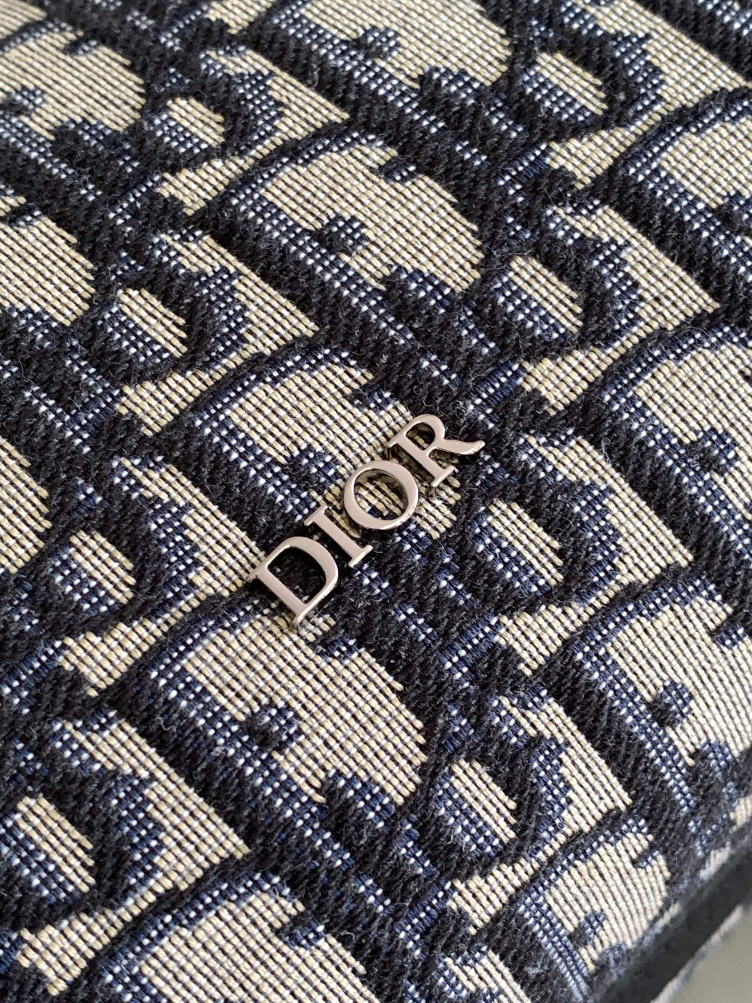 [TOP] Christian Dior Men's Grained Calfskin Leather Bags 22x10.5x12.5cm - Black