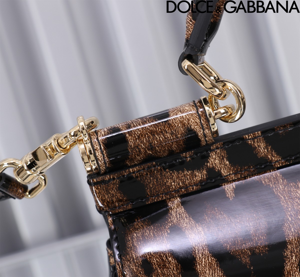 [TOP] Dolce & Gabbana D&G Polished Calfskin Sicily Bag 18cm/20cm/25cm/29cm - Leopard Print - 4 Sizes