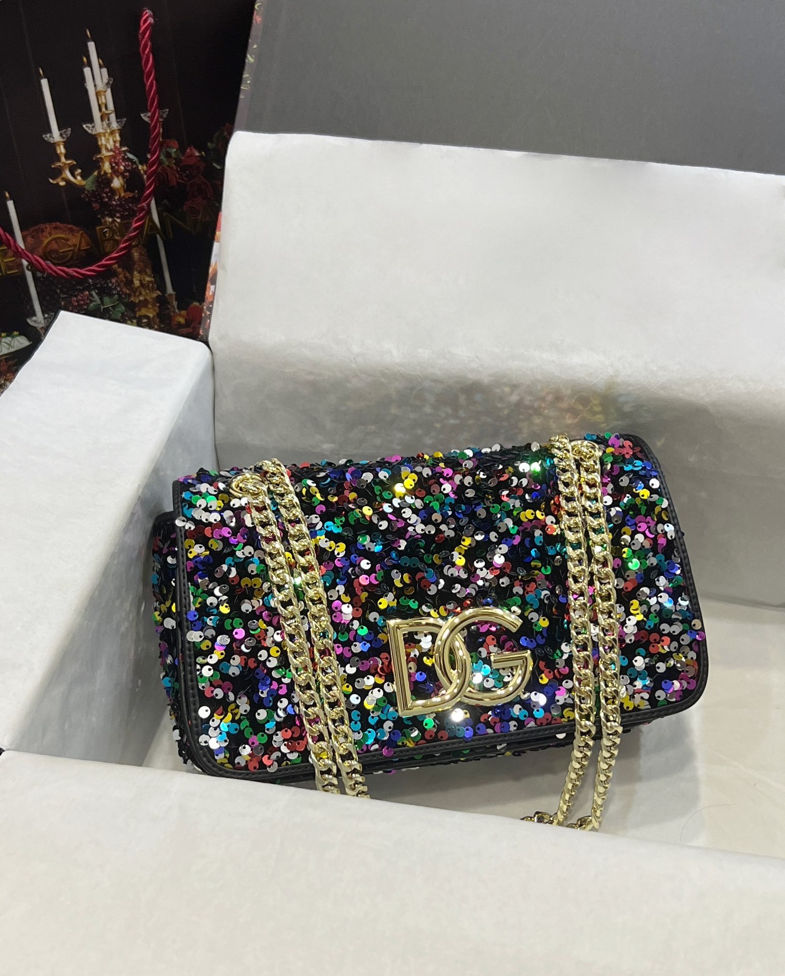 [TOP] Dolce & Gabbana D&G 3.5 Bag with Beads 25x8x15cm - 5 Color