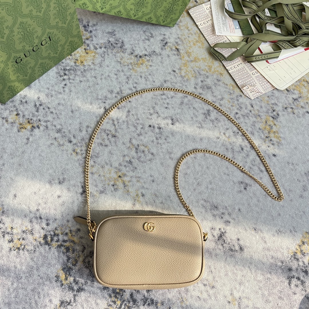 [TOP] GUCCI Mini Leather Chain Bags 18.5X11X4CM - 3 Colour