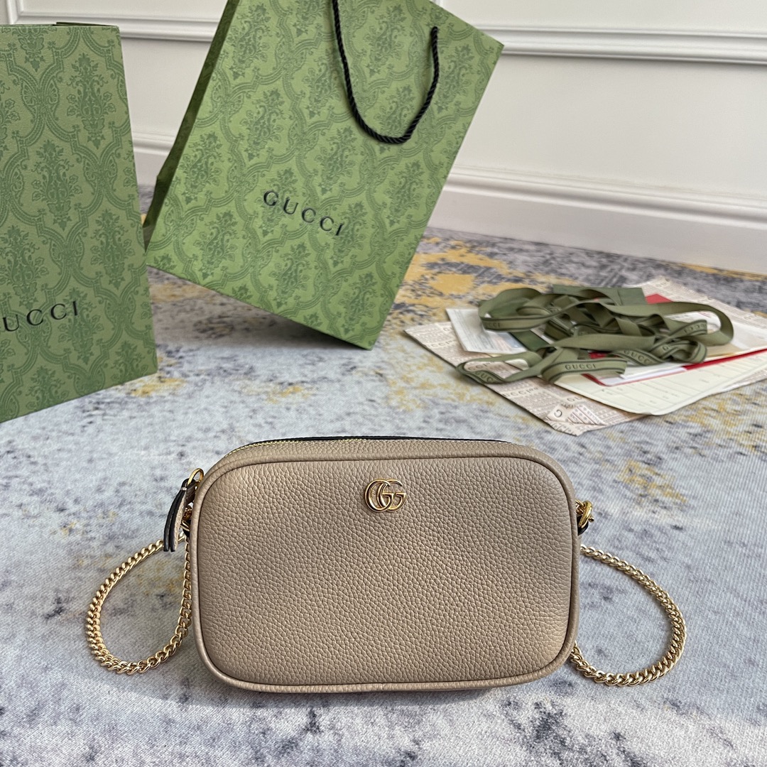 [TOP] GUCCI Mini Leather Chain Bags 18.5X11X4CM - 3 Colour