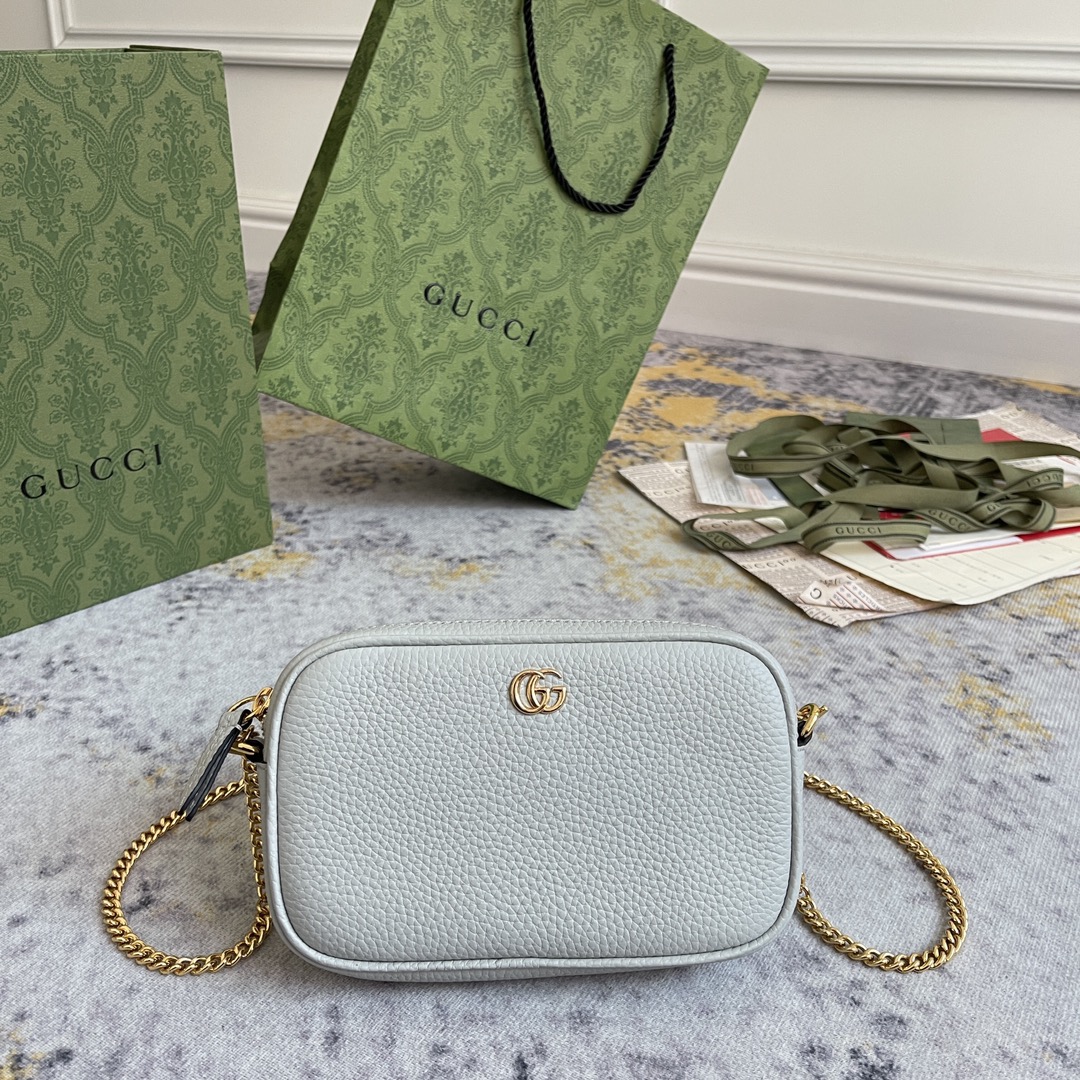 [TOP] GUCCI Mini Leather Chain Bags 18.5X11X4CM - 3 Colour