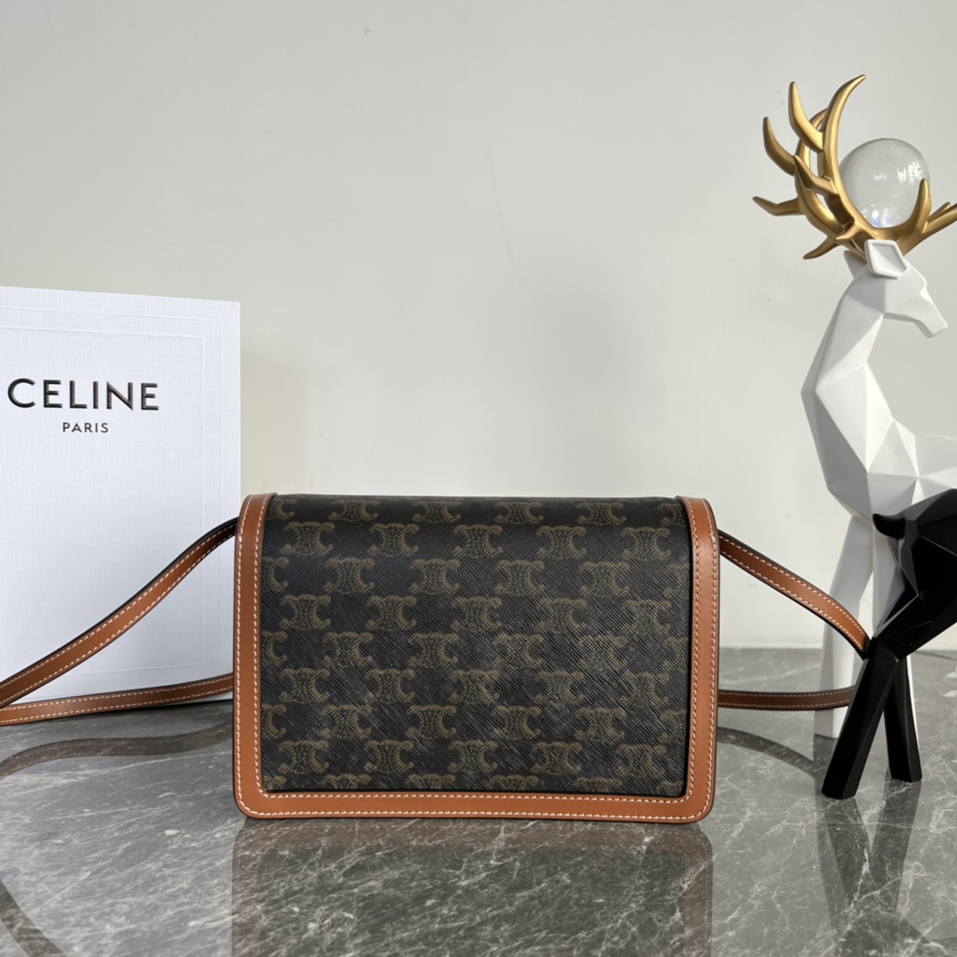 [TOP] CELINE Large Woc Bag 22×6×15CM - Brown&GHW