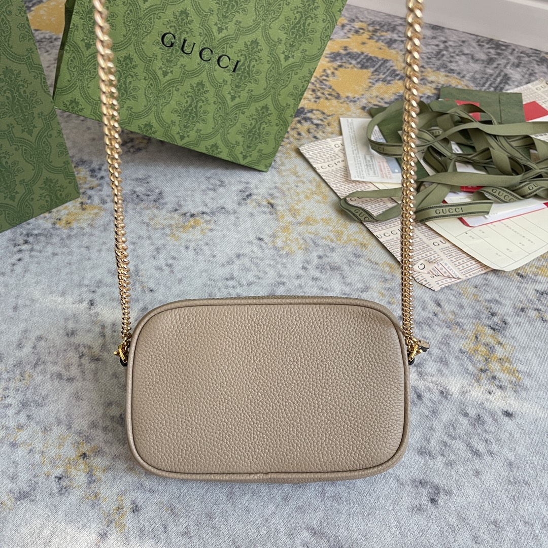 [TOP] GUCCI Mini Leather Chain Bags 18.5X11X4CM - 3 Colour