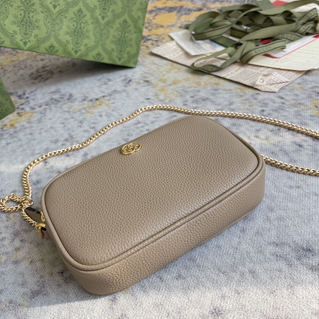 [TOP] GUCCI Mini Leather Chain Bags 18.5X11X4CM - 3 Colour