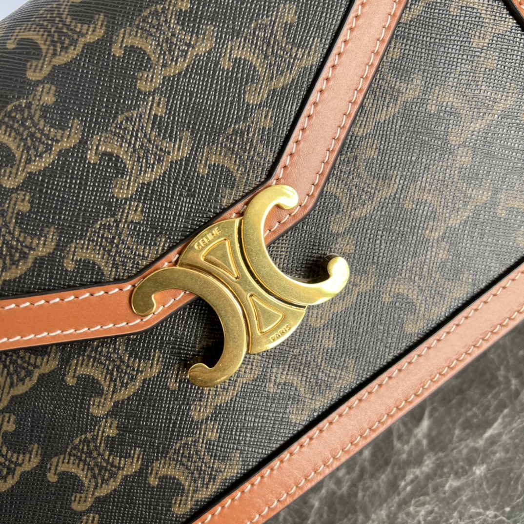 [TOP] CELINE Large Woc Bag 22×6×15CM - Brown&GHW