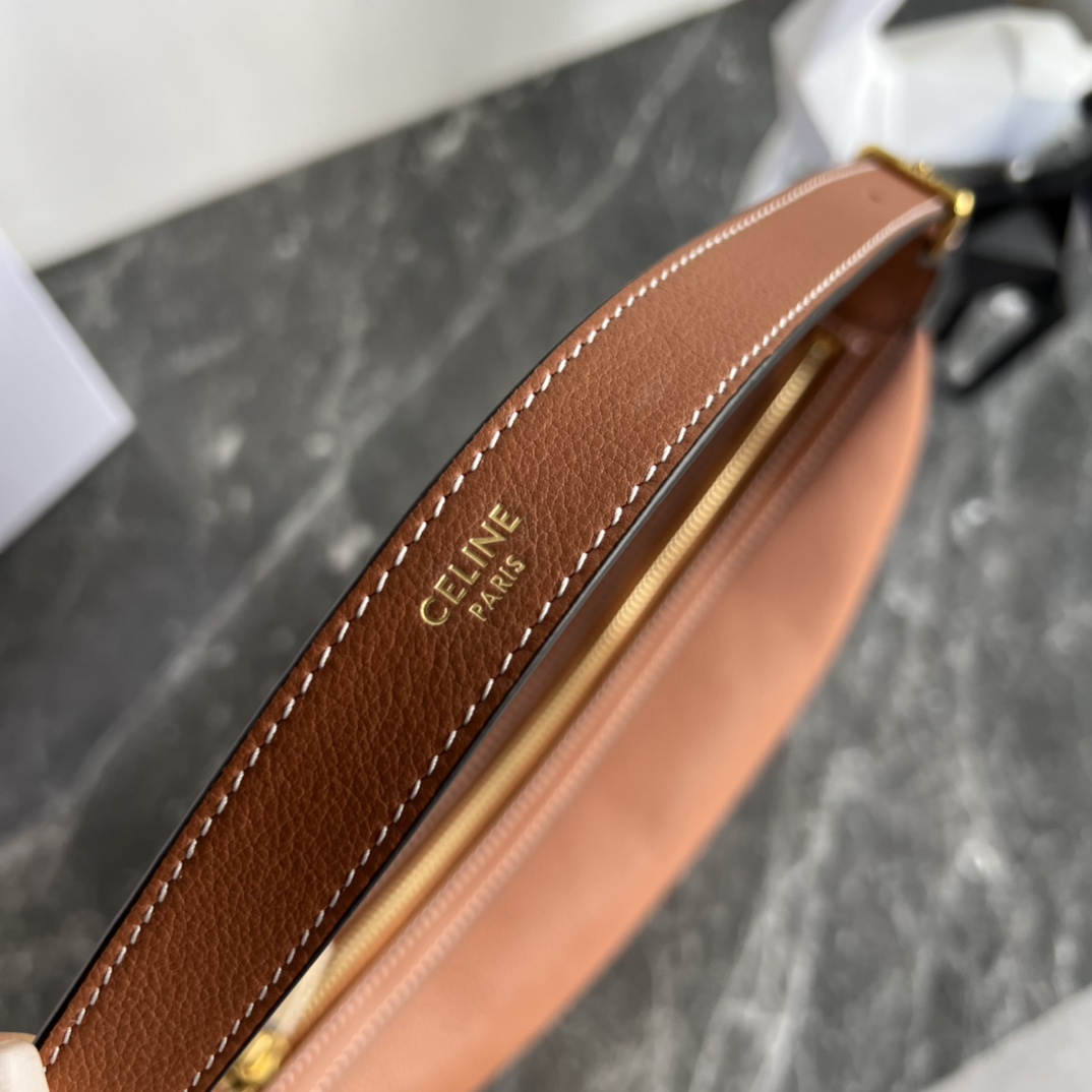 [TOP] CELINE Heloise Leather Handbag 30X28.5X8cm - Brown