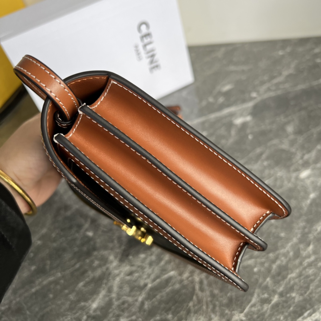 [TOP] CELINE Large Woc Bag 22×6×15CM - Brown&GHW