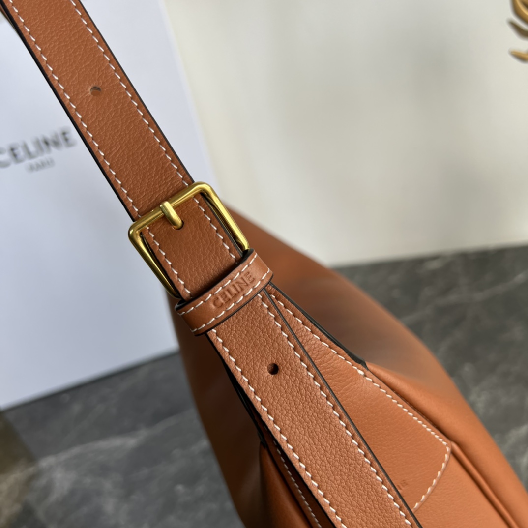 [TOP] CELINE Heloise Leather Handbag 30X28.5X8cm - Brown