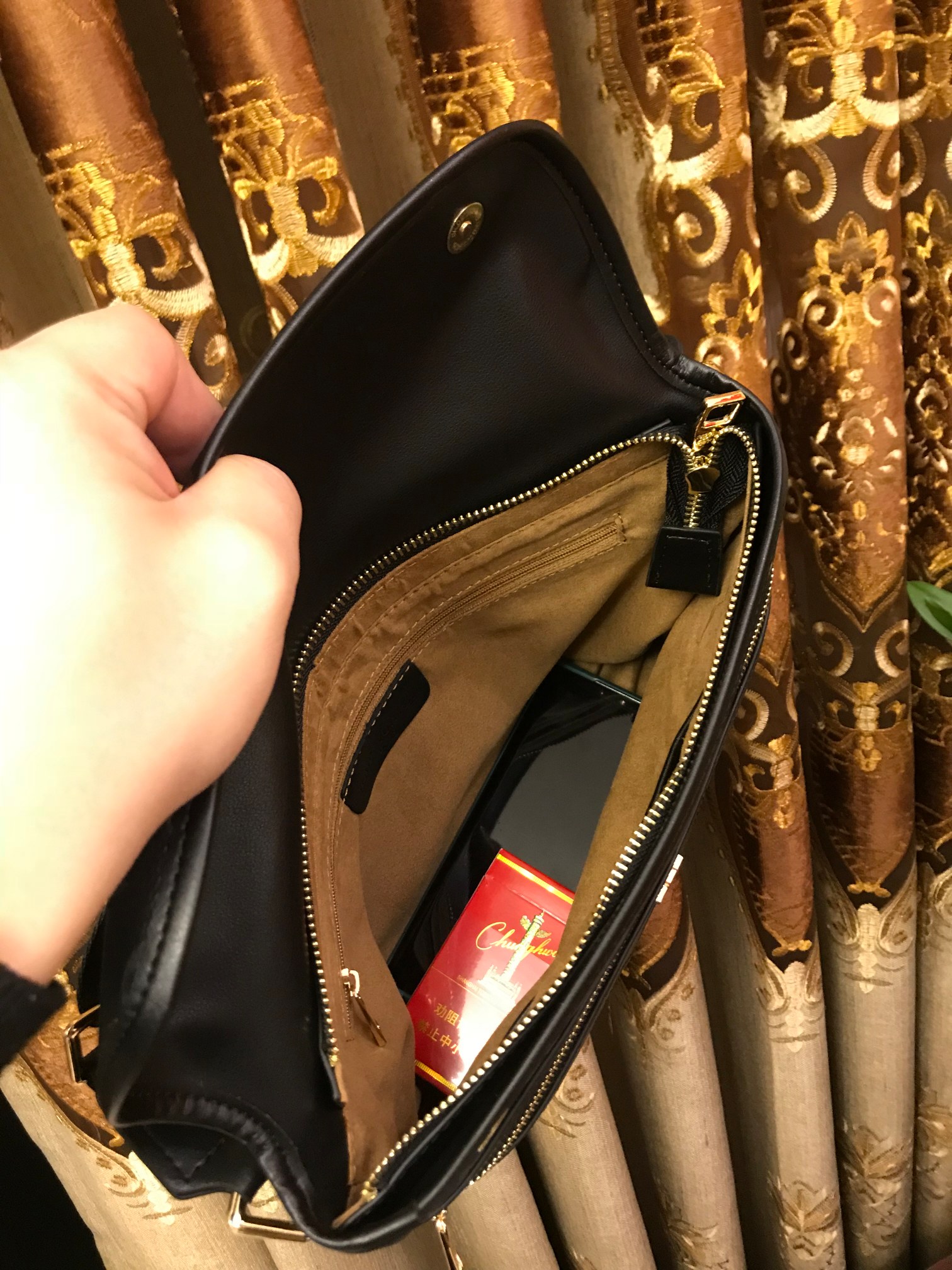 [TOP] Louis Vuitton LV Men's Monogram Eclipse Leather Crossbody Bag - 28-20-5CM - Black