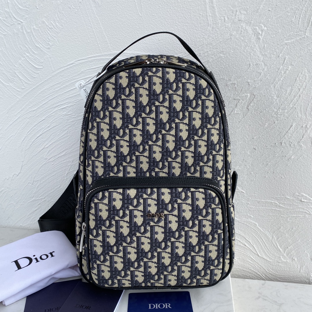 [TOP] Christian Dior Men's Mini Rider Shoulder Bag 21×32×10cm - Black