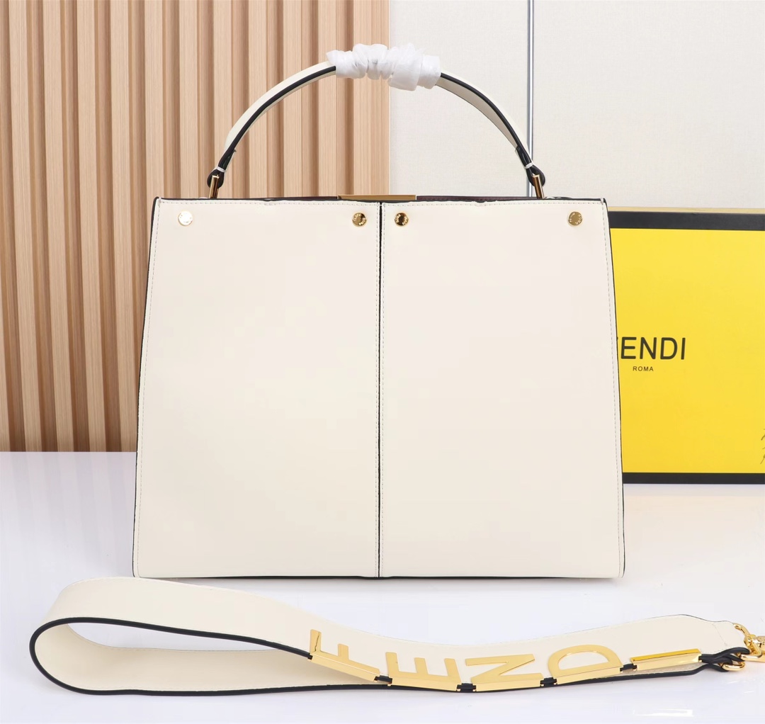[TOP] FENDI Smooth Calfskin Peekaboo X-Lite Series Handbags - 30CM/38CM - GHW