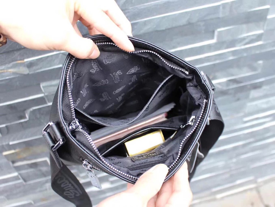 [TOP] GUCCI Men's Top-Level Leather Bag 25x27x6cm - Black