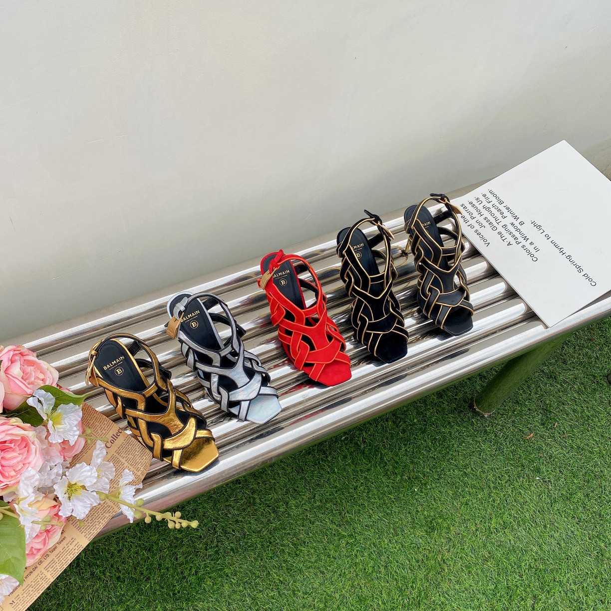 [TOP] Balmain Inner Lambskin High Heels - 5 Colors