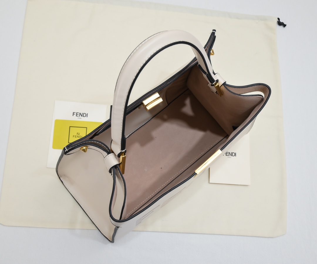 [TOP] FENDI Smooth Calfskin Peekaboo X-Lite Series Handbags - 30CM/38CM - GHW