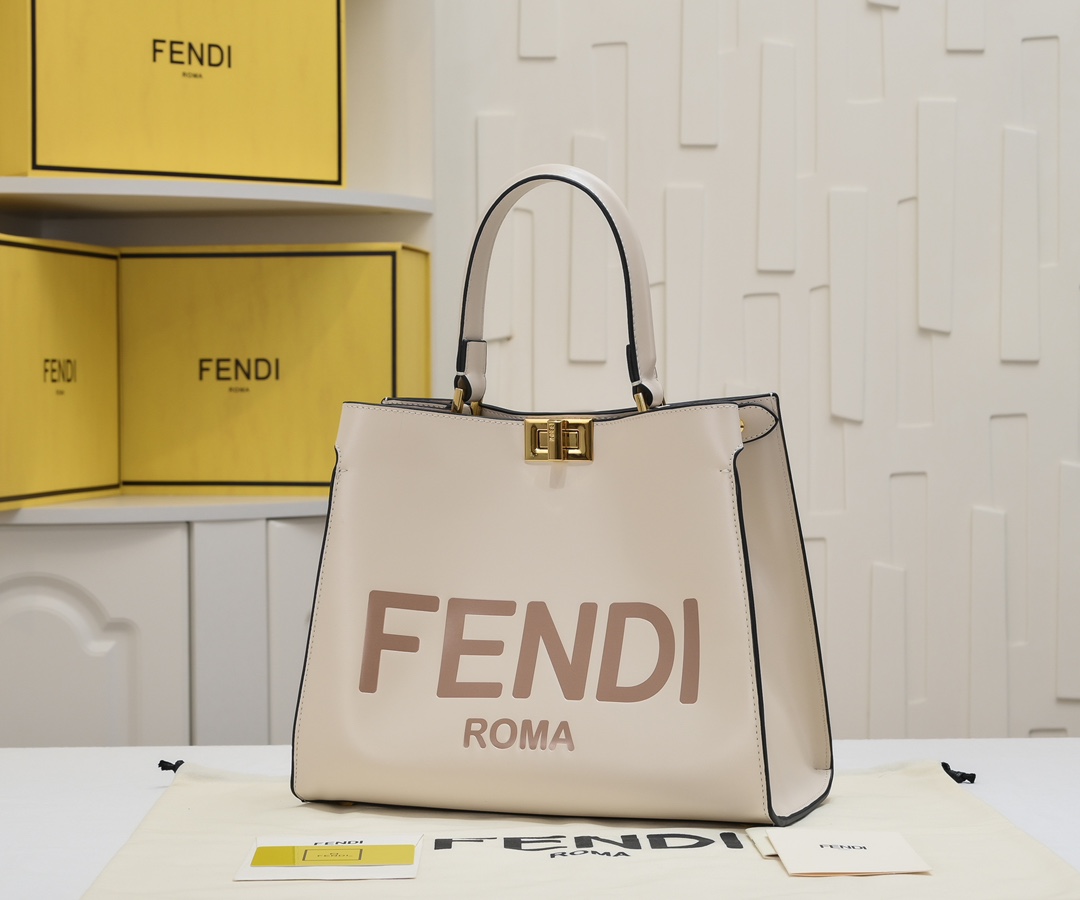 [TOP] FENDI Smooth Calfskin Peekaboo X-Lite Series Handbags - 30CM/38CM - GHW