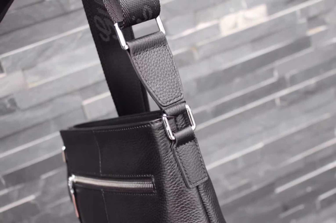 [TOP] GUCCI Men's Top-Level Leather Bag 25x27x6cm - Black