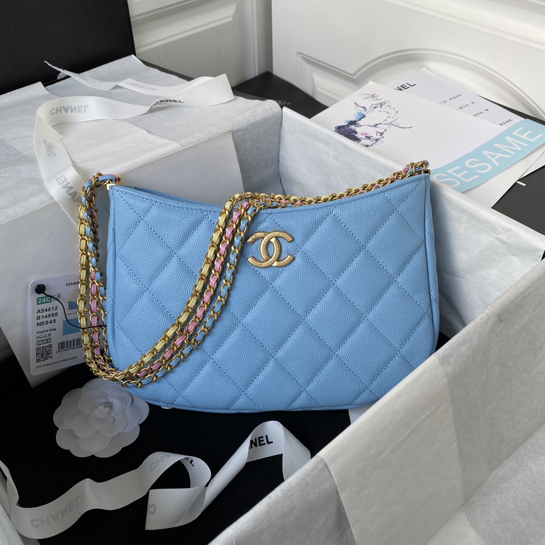 [TOP] CHANEL Caviar Calfskin 23 Khobo Underarm Bags 23×23X6cm - 5 Colors&GHW