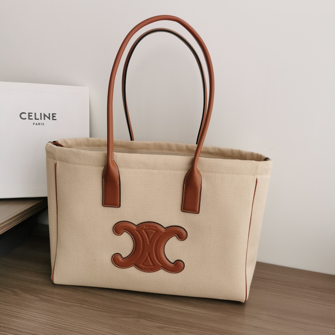 [TOP] CELINE Soft Calfskin Large Drawstring Tote - 44X28X18CM - 2 Colors