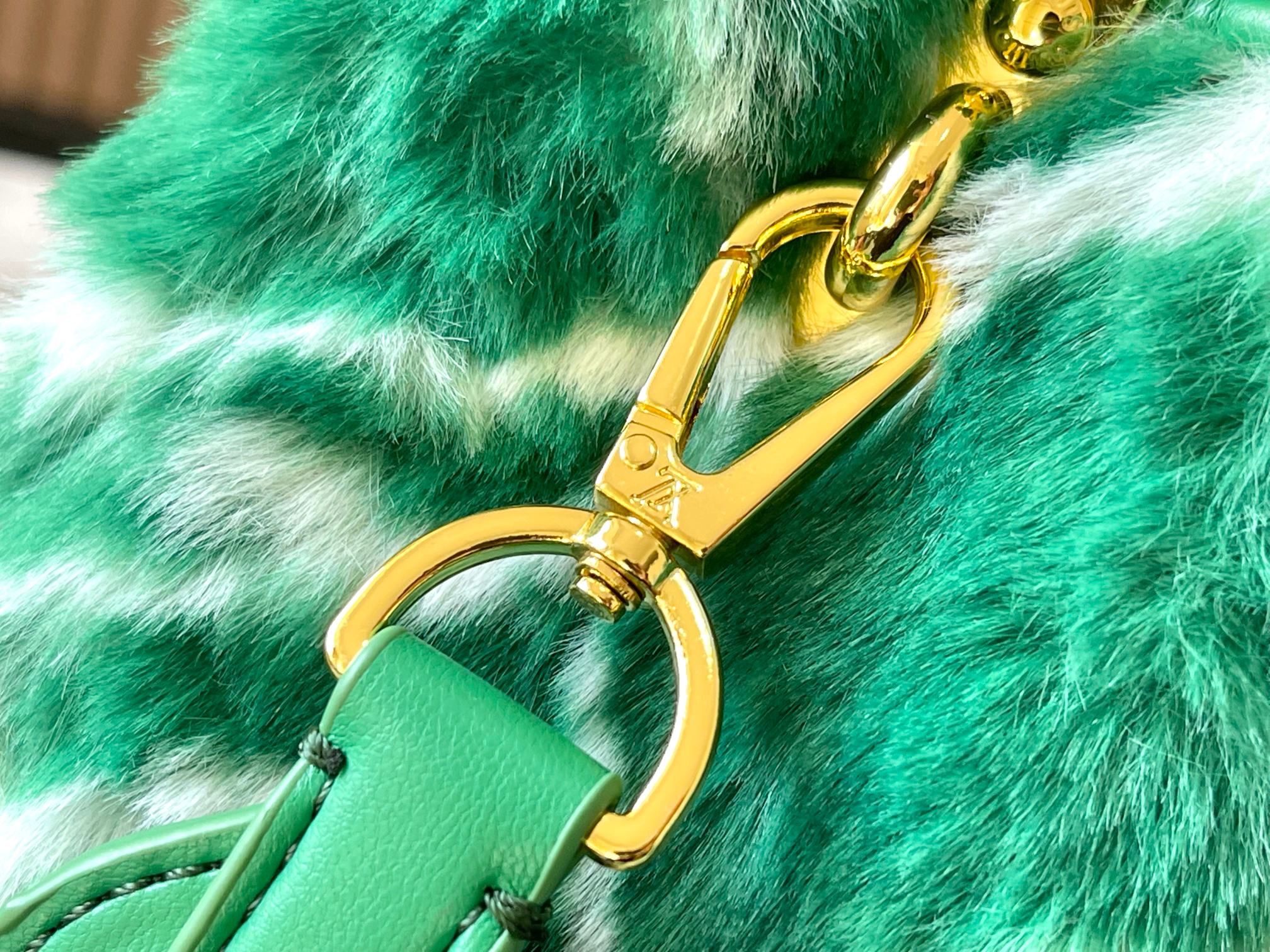 [TOP] Louis Vuitton LV Mink Fur Capsines Bags - Green&GHW
