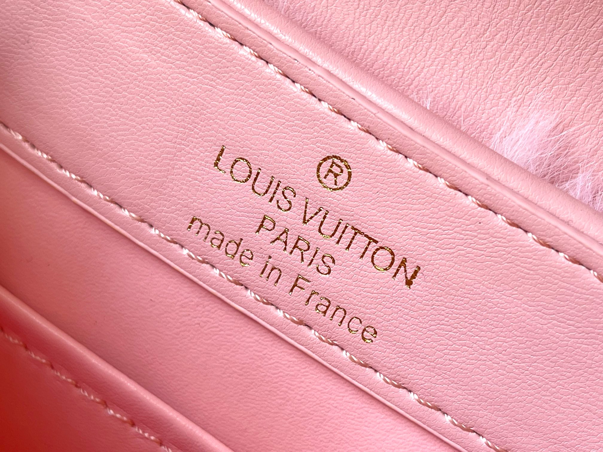 [TOP] Louis Vuitton LV Mink Hair Capsines Bags - Pink&GHW