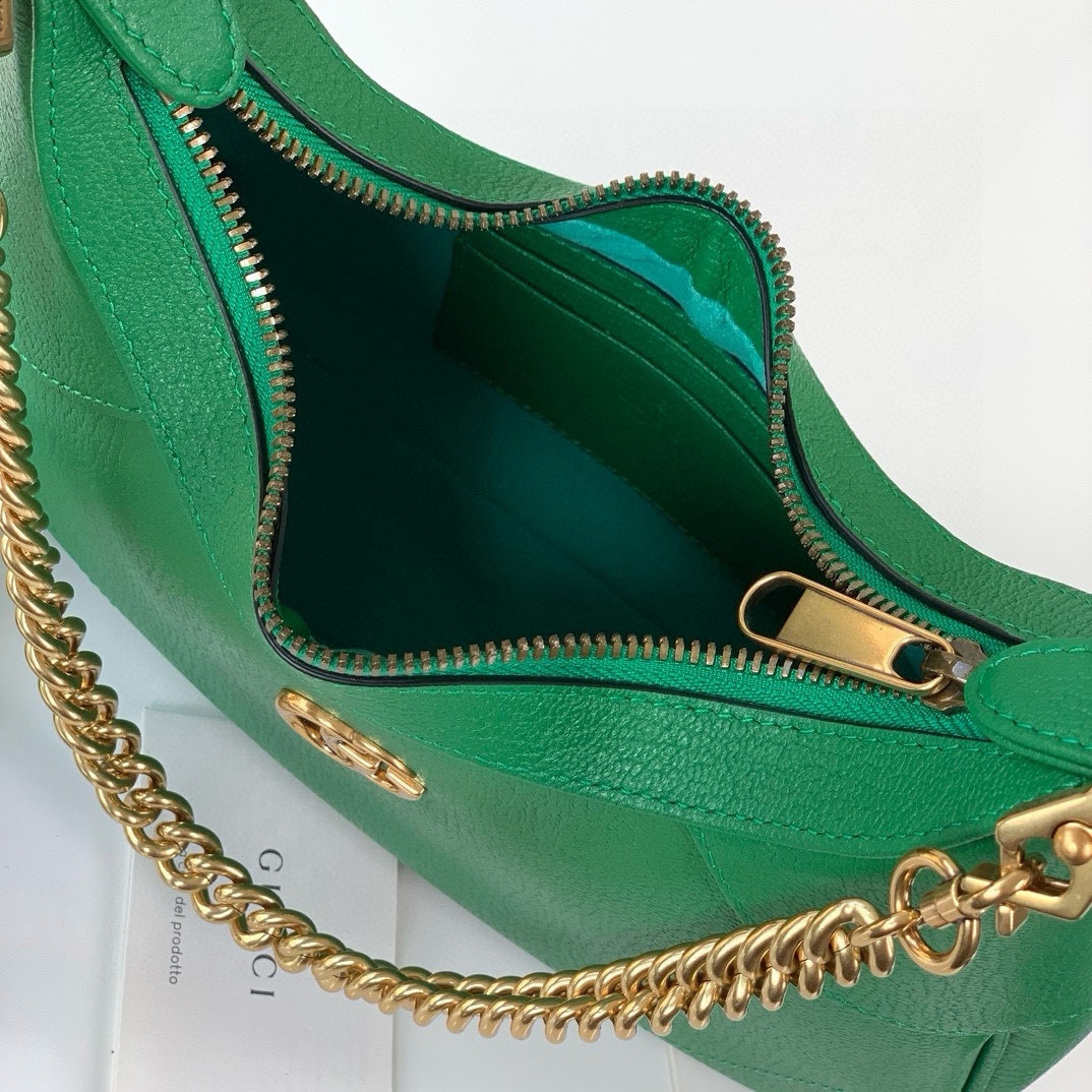 [TOP] GUCCI Lambskin Aphrodite Series Small Crescent Shoulder Handbags 25X19X7cm - 2 Colour