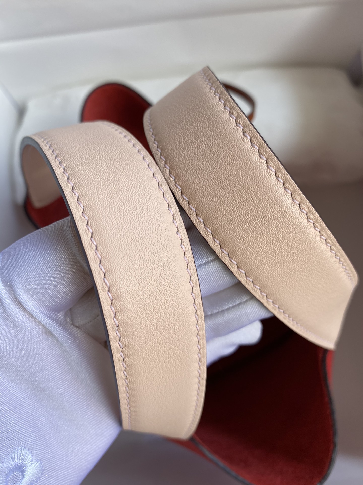 [TOP] HERMES Picotin TC Leather Combined With Swift Leather 18cm - Red Splicing Naked Powder&SHW