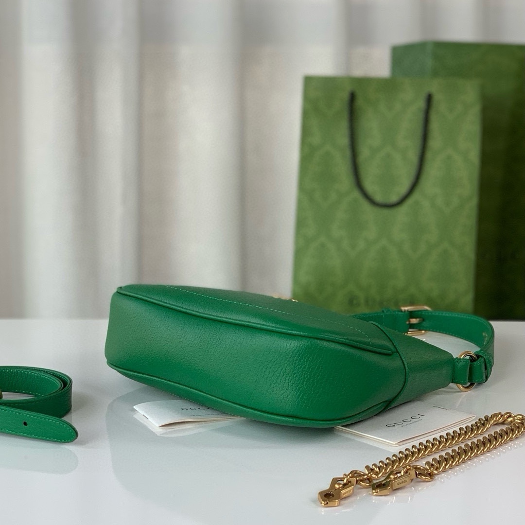 [TOP] GUCCI Lambskin Aphrodite Series Small Crescent Shoulder Handbags 25X19X7cm - 2 Colour