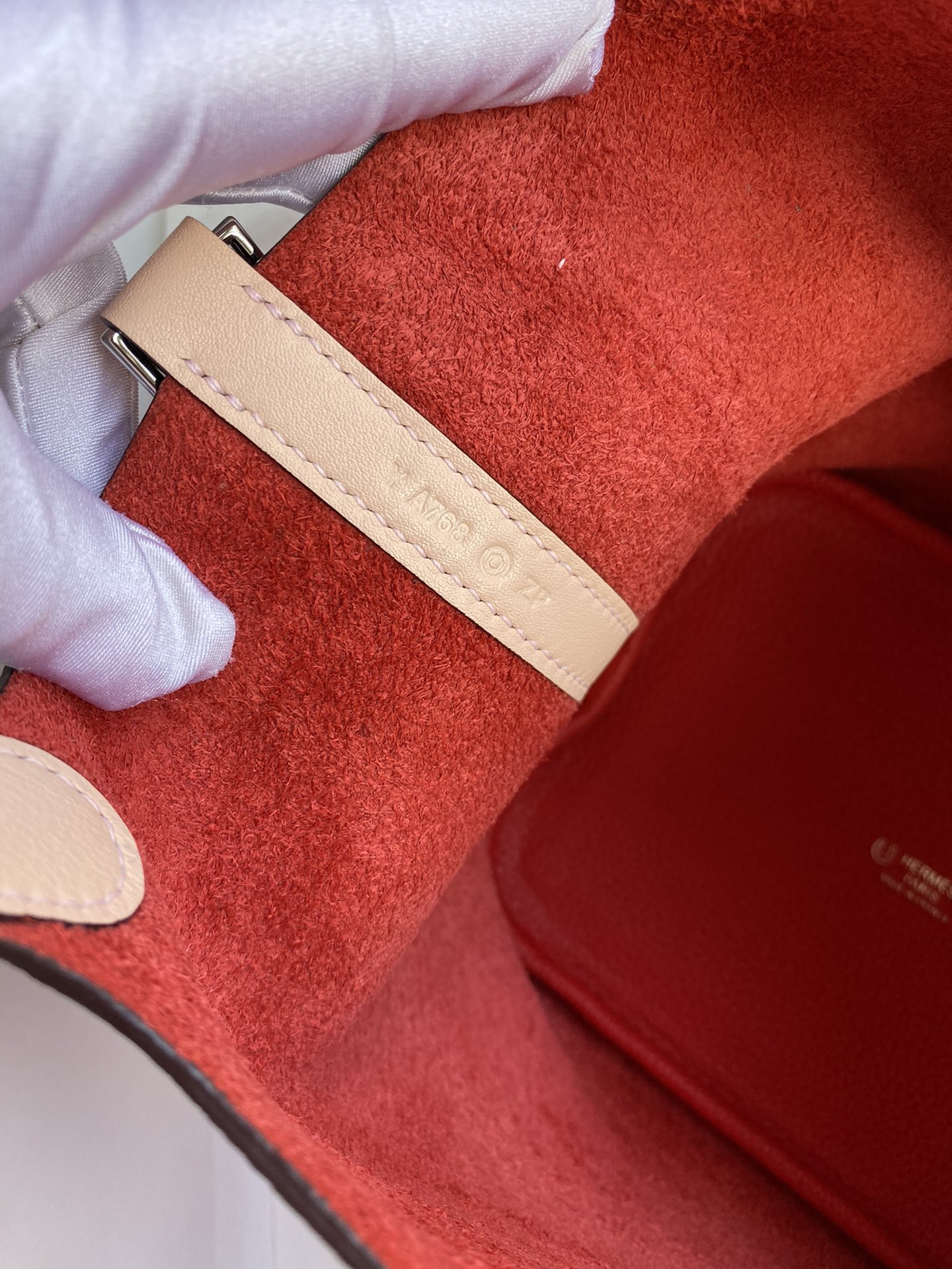 [TOP] HERMES Picotin TC Leather Combined With Swift Leather 18cm - Red Splicing Naked Powder&SHW