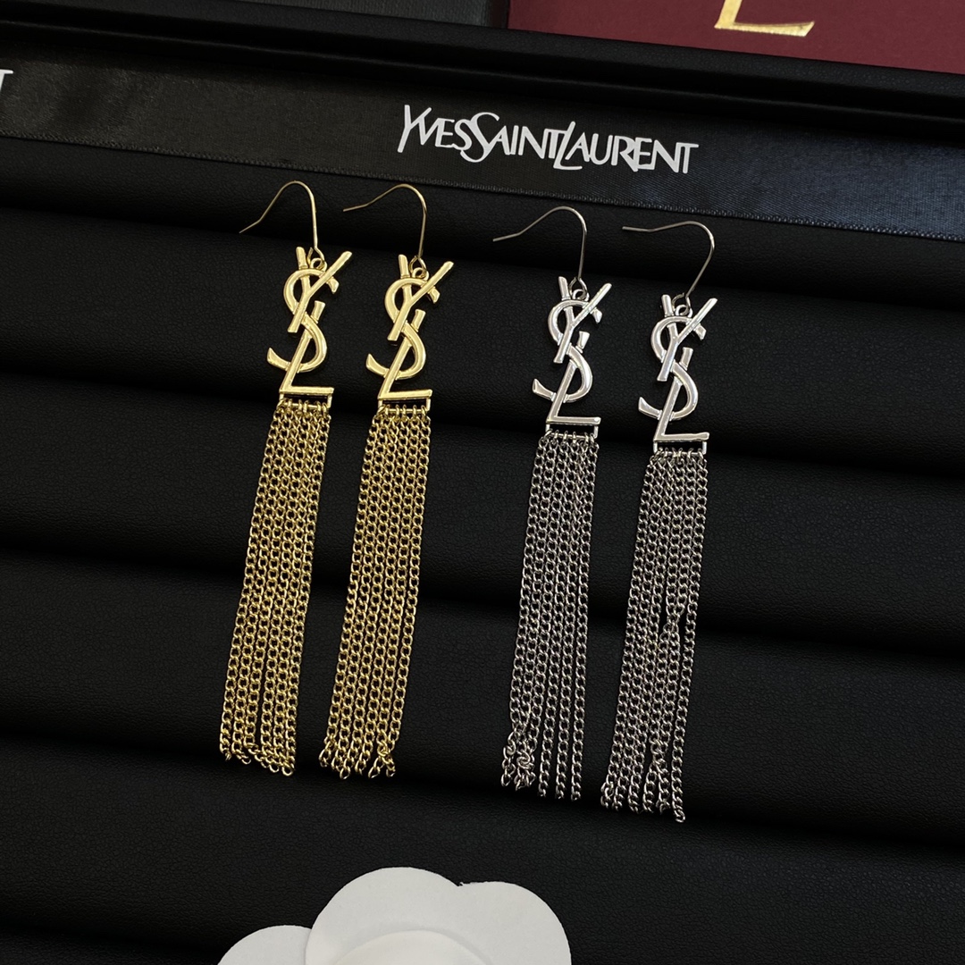 [TOP] Yves Saint Laurent YSL Earrings with Tassel - 2 Color