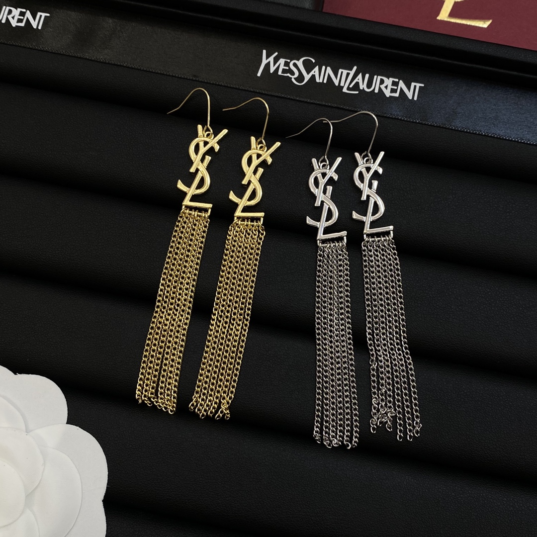 [TOP] Yves Saint Laurent YSL Earrings with Tassel - 2 Color